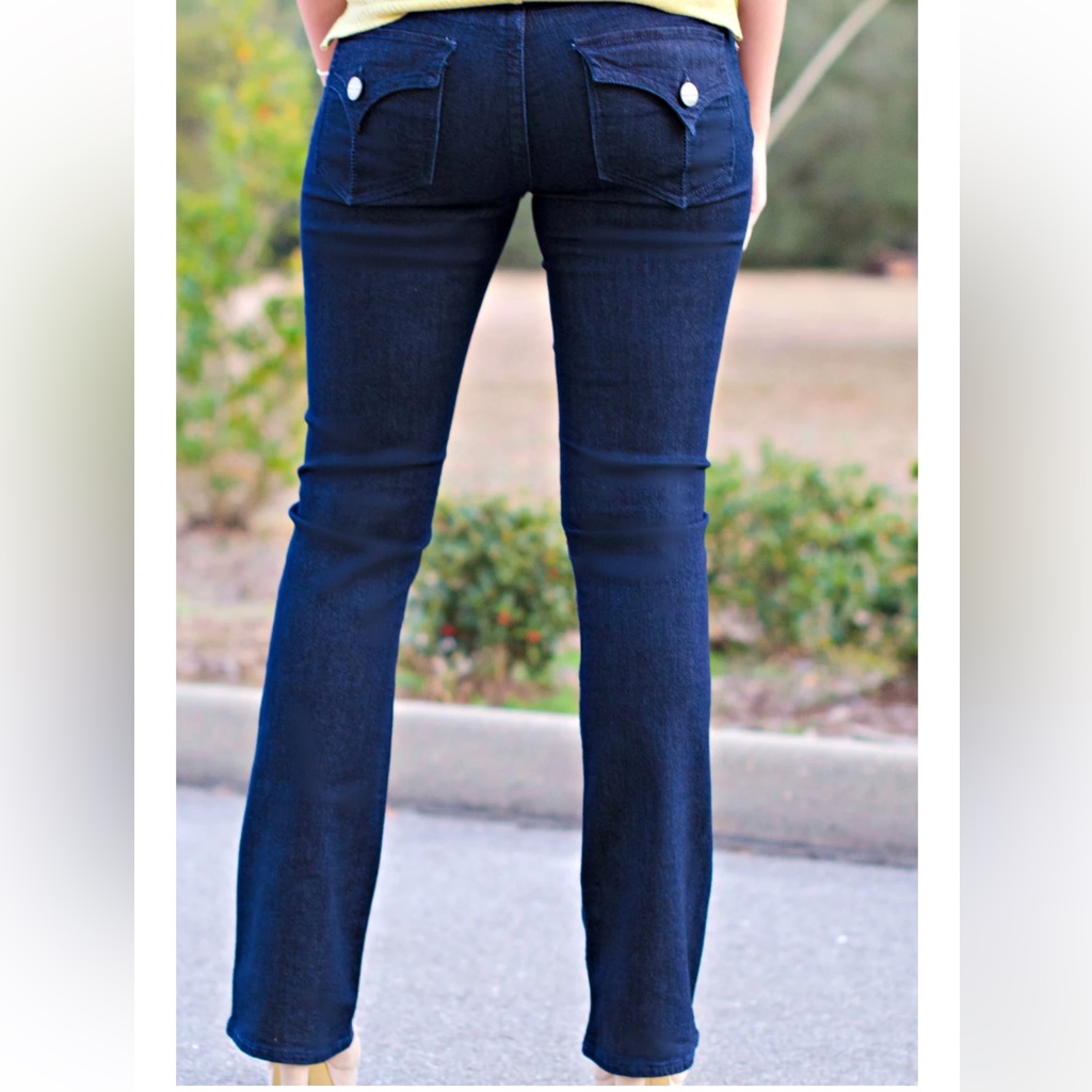 Dear John Hybrid Skinny Bootcut Indigo Denim Jeans Size 28